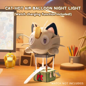Pokémon Meowth Hot Air Balloon Night Light & Watch Charging Station